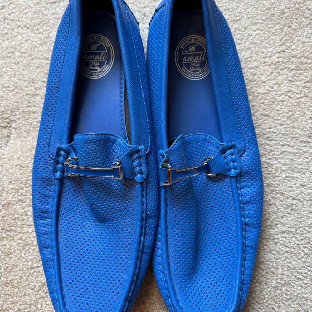 Amalfi Men's Vibrant Blue Slip-On Loafers
